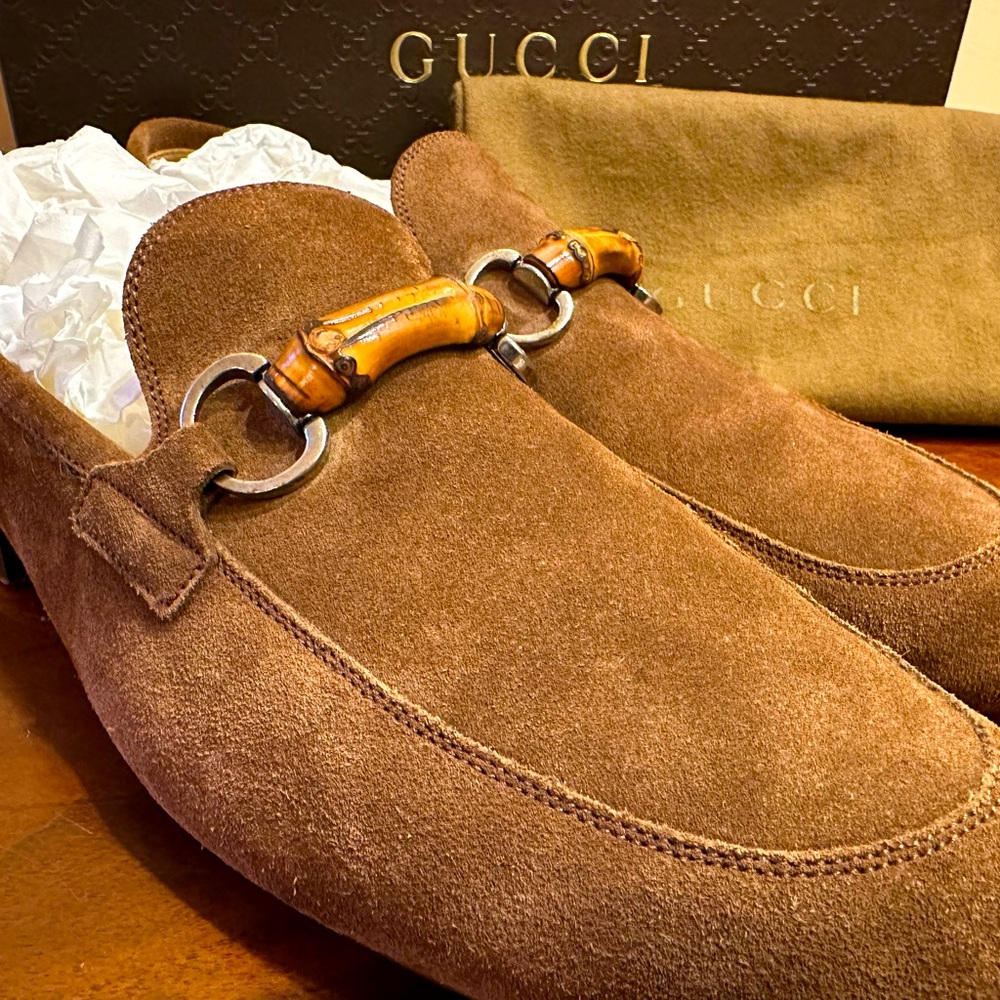 Men’s Gucci suede loafers